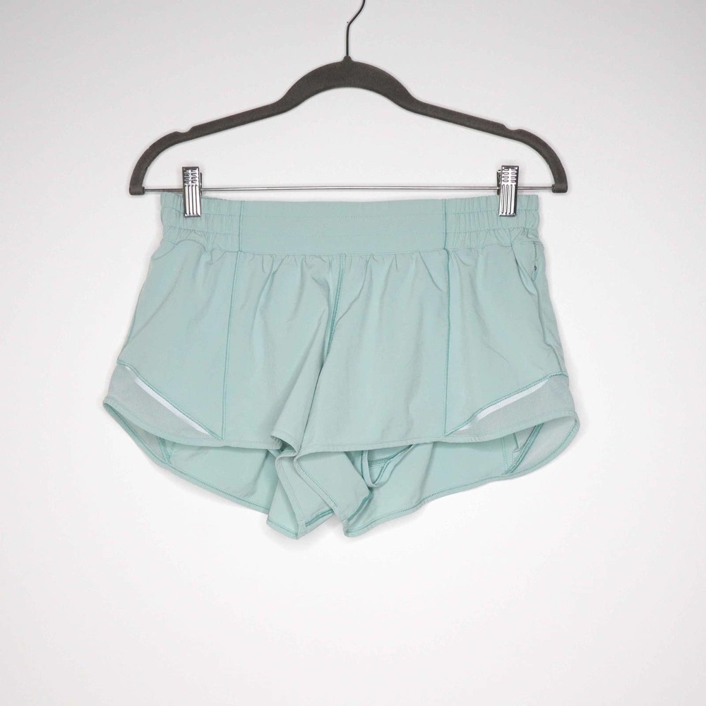 LULULEMON Hotty Hot Shorts II Hazy Jade Running Hiking Outdoor Women's 10